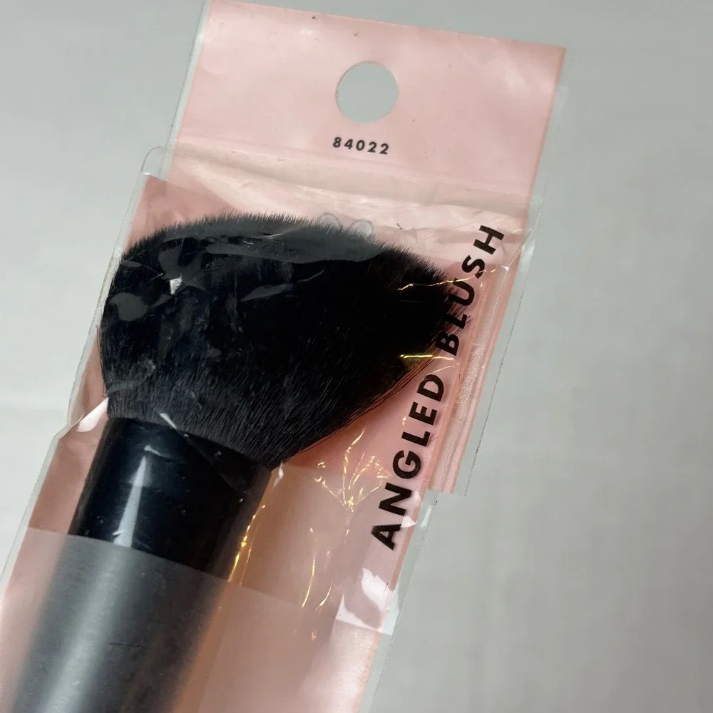 elf Angled Blush Brush 84022 Black Synthetic Slanted Makeup Brush New